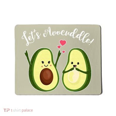 Let's Avocuddle Matching Couple Avocado Love Mousepad