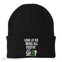 Look At Me Being All Festive And Shits Funny Sarcastic Xmas  Beanie thumb 0