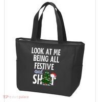 Look At Me Being All Festive And Shits Funny Sarcastic Xmas  Tote Bag thumb 3