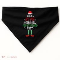 Look At Me Being All Festive And Shit Funny USA-Made Doggie Bandana thumb 0