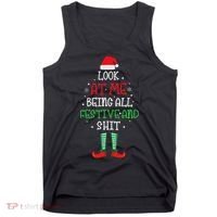 Look At Me Being All Festive And Shit Funny Tank Top thumb 0