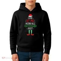 Look At Me Being All Festive And Shit Funny Kids Hoodie thumb 4