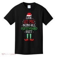 Look At Me Being All Festive And Shit Funny Kids T-Shirt thumb 0