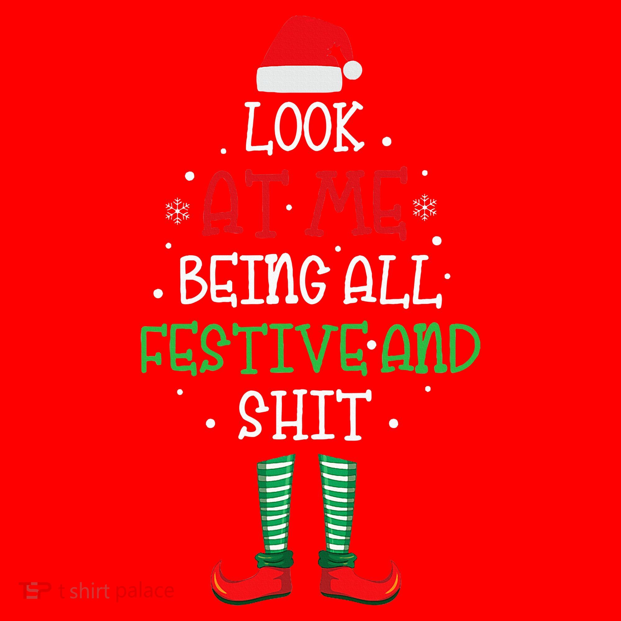 Look At Me Being All Festive And Shit Funny Santa Hat