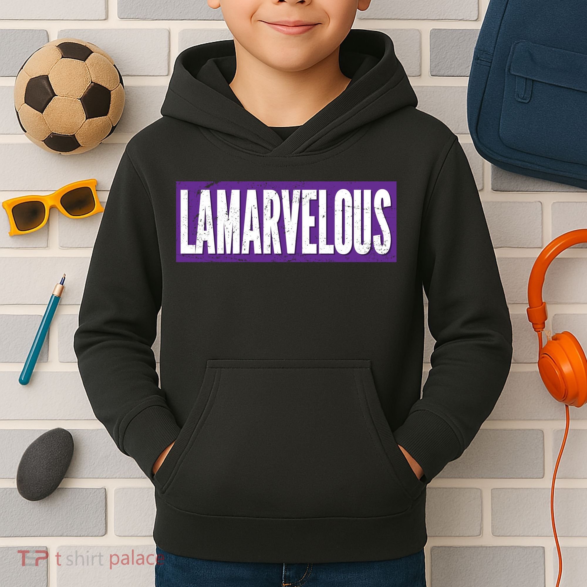 Lamarvalous Baltimore Football Kids Hoodie
