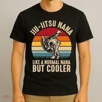 Like A Normal Nana But Cooler Jiu Jitsu Nana Funny Vintage T-Shirt thumb 3