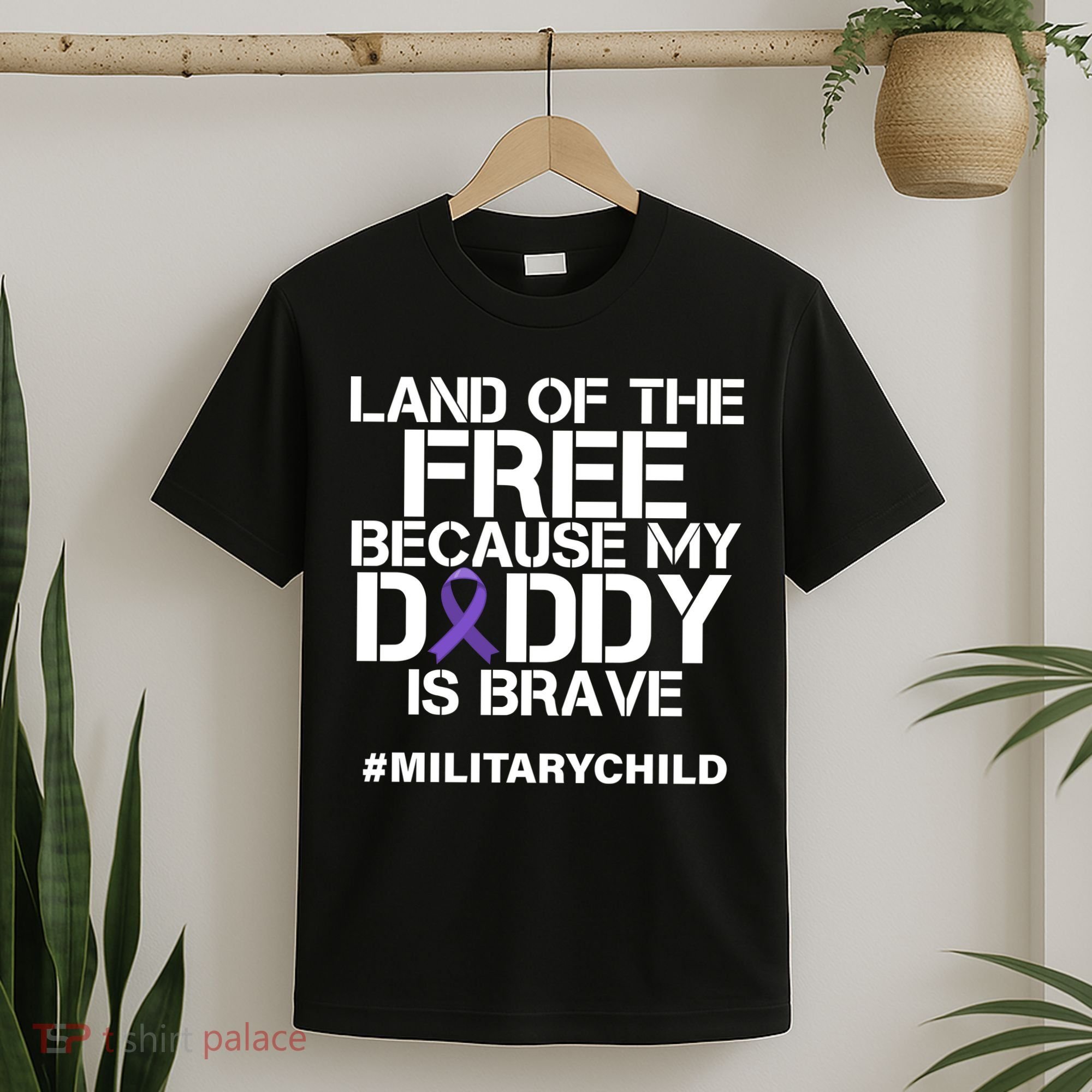 Land Of The Free Because My Daddy Is Brave T-Shirt