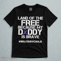 Land Of The Free Because My Daddy Is Brave T-Shirt thumb 5