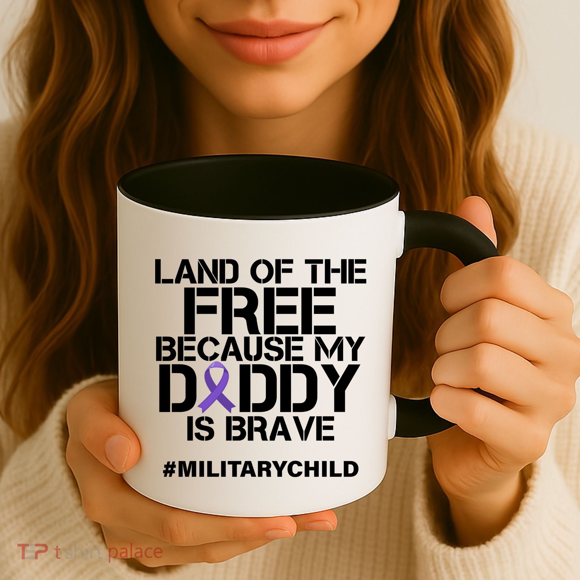 Land Of The Free Because My Daddy Is Brave Coffee Mug