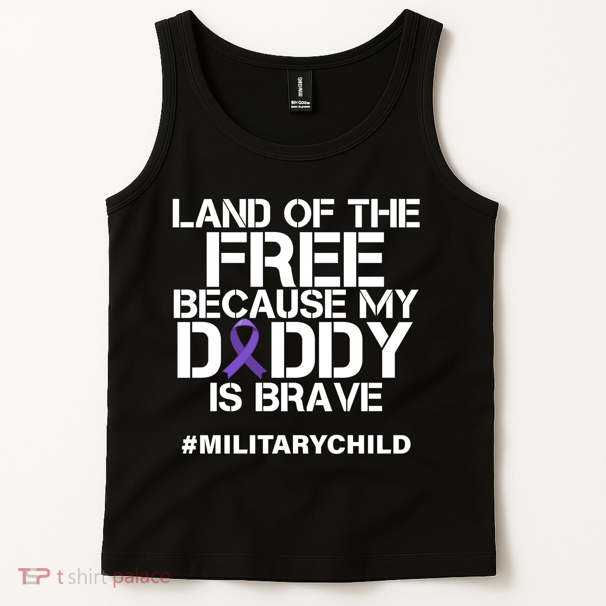Land Of The Free Because My Daddy Is Brave Tank Top