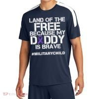 Land Of The Free Because My Daddy Is Brave Sport-Tek Competitor United Soccer Jersey thumb 0
