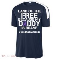 Land Of The Free Because My Daddy Is Brave Sport-Tek Competitor United Soccer Jersey thumb 2
