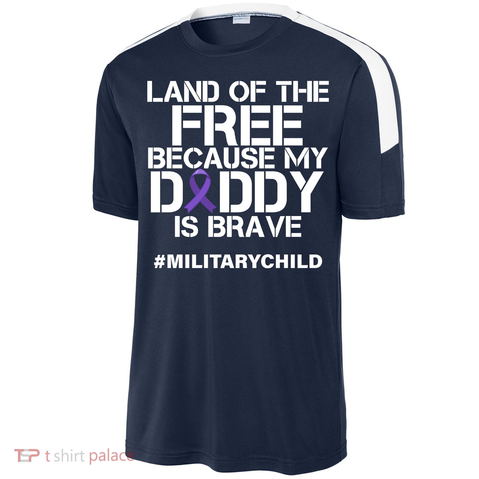 Land Of The Free Because My Daddy Is Brave Sport-Tek Competitor United Soccer Jersey