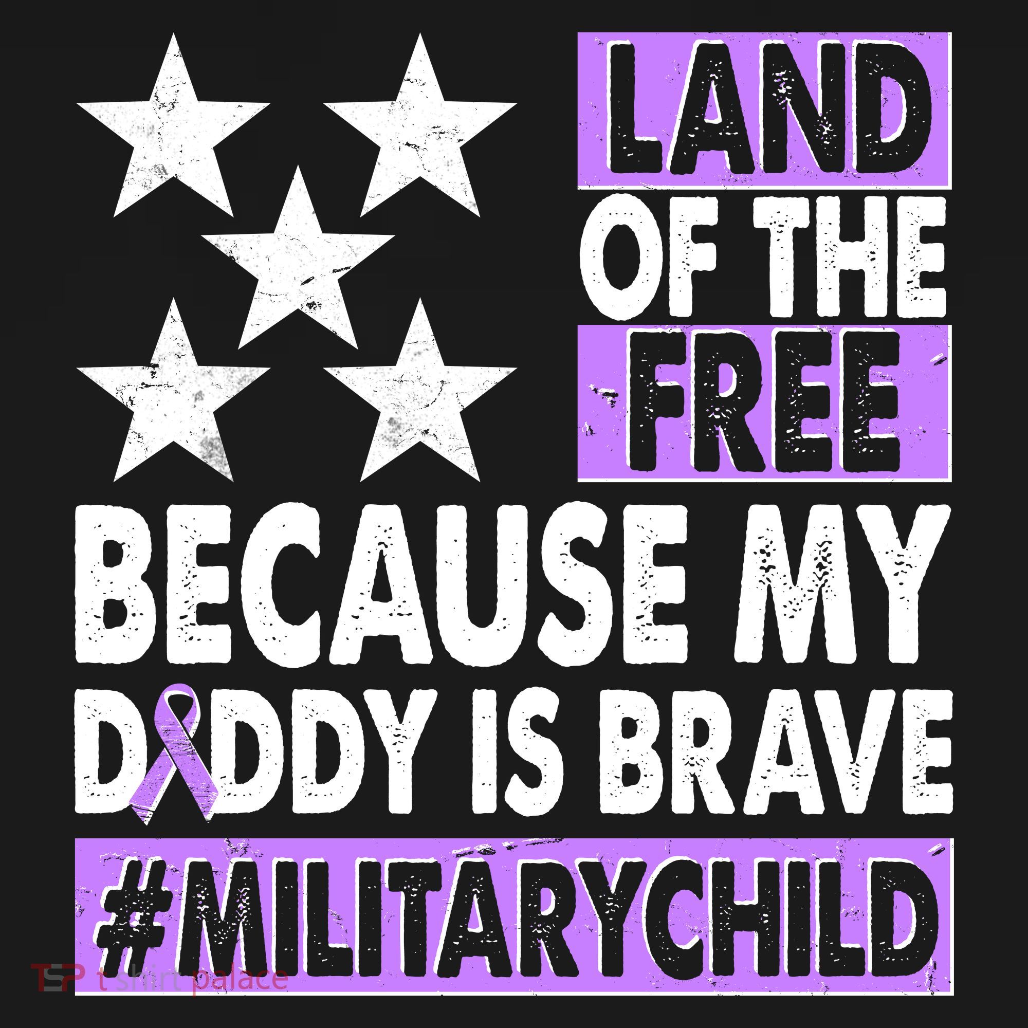 Land Of The Free Because My Daddy Is Brave Military Child Women's Hoodie