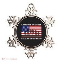 Land Of The Free Because Of The Brave Ornament thumb 0