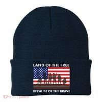 Land Of The Free Because Of The Brave Beanie thumb 0