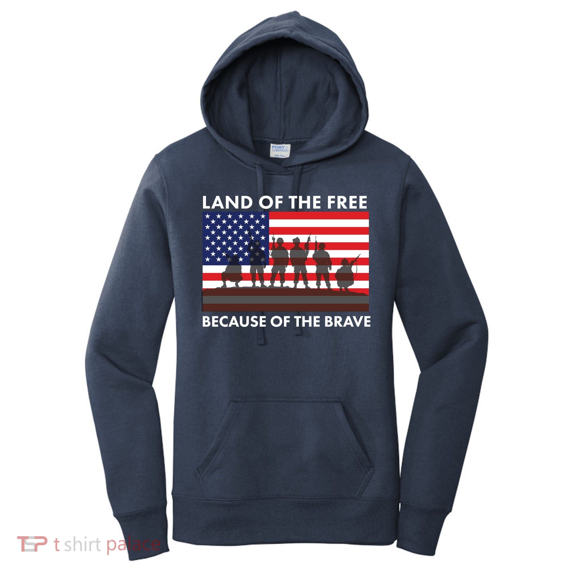 Land Of The Free Because Of The Brave Women's Hoodie