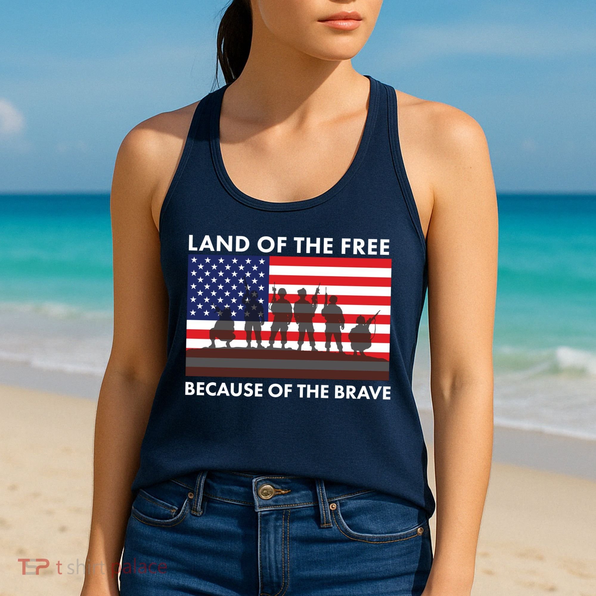 Land Of The Free Because Of The Brave Women's Tank Top