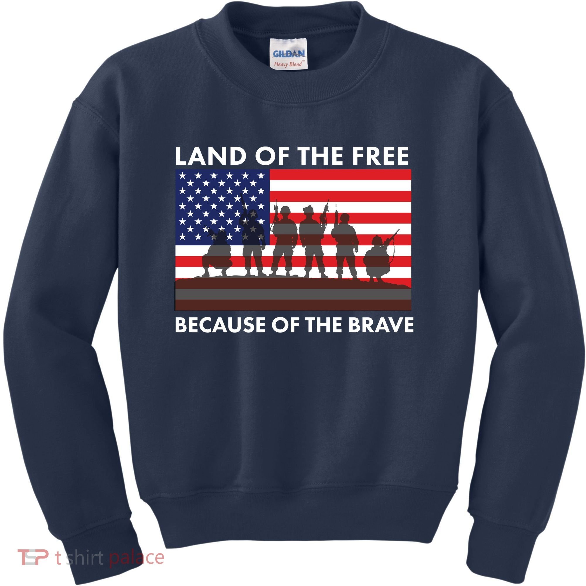 Land Of The Free Because Of The Brave Kids Sweatshirt