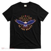 Land Of The Free Because Of The Brave Eagle T-Shirt thumb 0