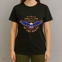 Land Of The Free Because Of The Brave Eagle T-Shirt thumb 4