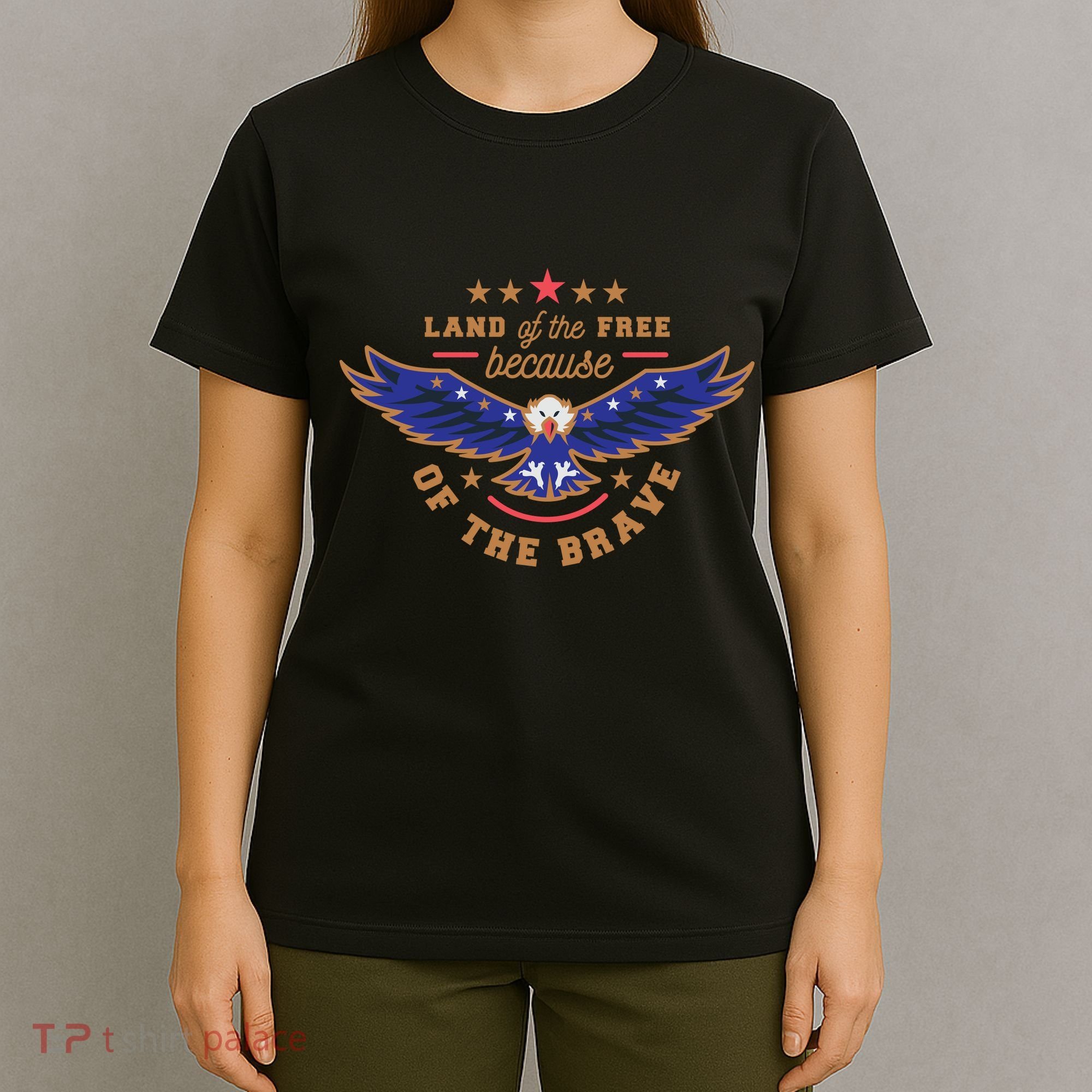 Land Of The Free Because Of The Brave Eagle T-Shirt