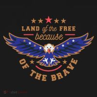 Land Of The Free Because Of The Brave Eagle Women's Hoodie thumb 2