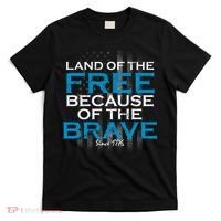 Land Of The Free Because Of The Brave USA T-Shirt thumb 0
