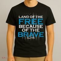 Land Of The Free Because Of The Brave USA T-Shirt thumb 3