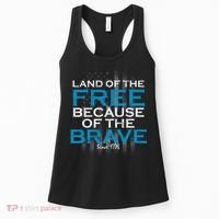 Land Of The Free Because Of The Brave USA Women's Tank Top thumb 0