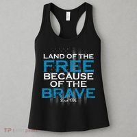 Land Of The Free Because Of The Brave USA Women's Tank Top thumb 3