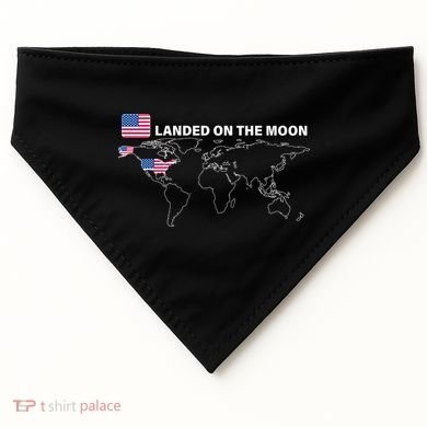 Landed On The Moon USA Map USA-Made Doggie Bandana