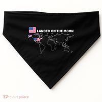 Landed On The Moon USA Map USA-Made Doggie Bandana thumb 0
