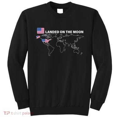 Landed On The Moon USA Map Sweatshirt