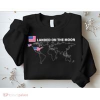 Landed On The Moon USA Map Sweatshirt thumb 2