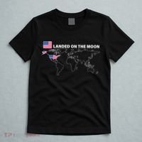 Landed On The Moon USA Map T-Shirt thumb 5