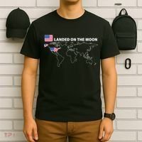 Landed On The Moon USA Map T-Shirt thumb 6