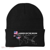 Landed On The Moon USA Map Beanie thumb 0