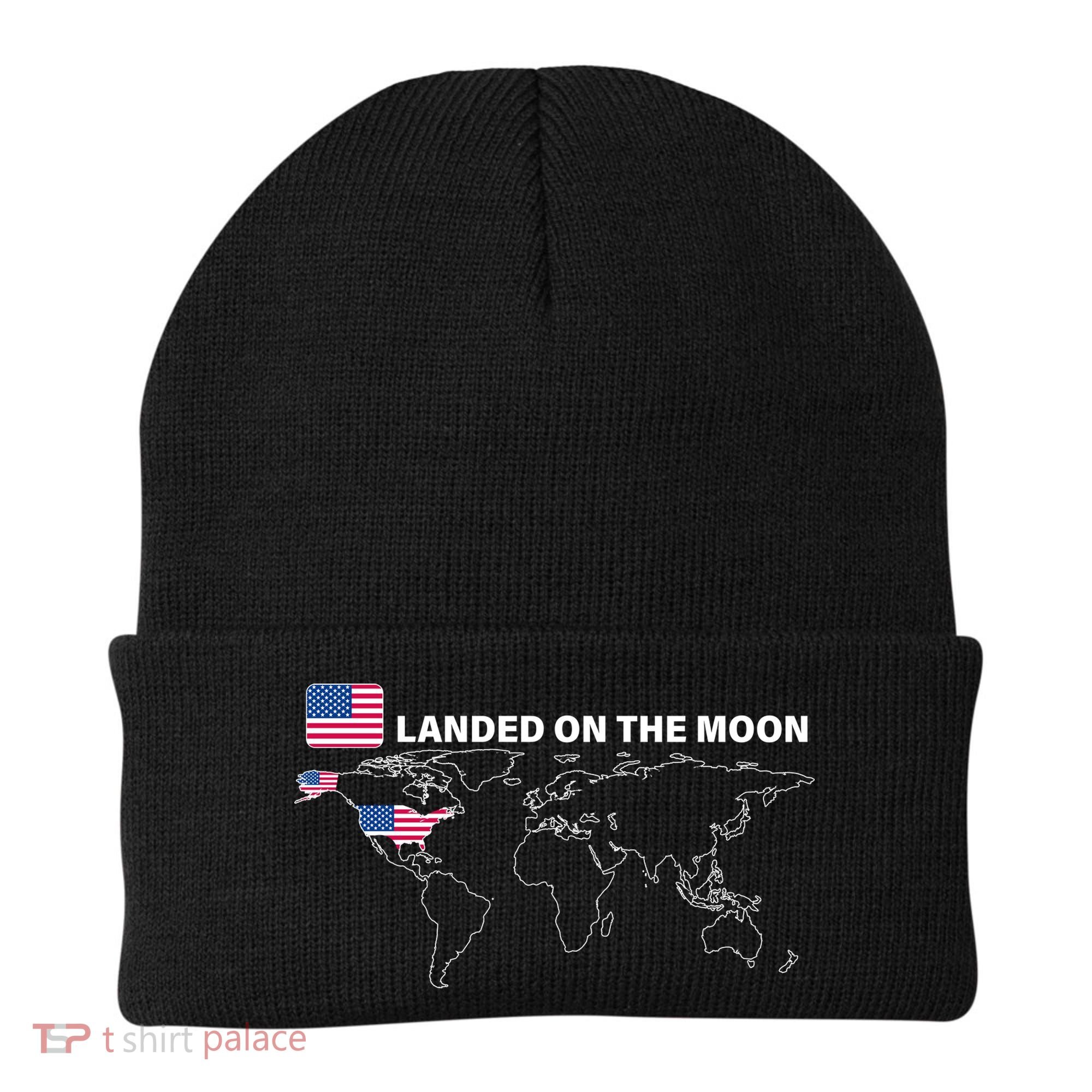 Landed On The Moon USA Map Beanie