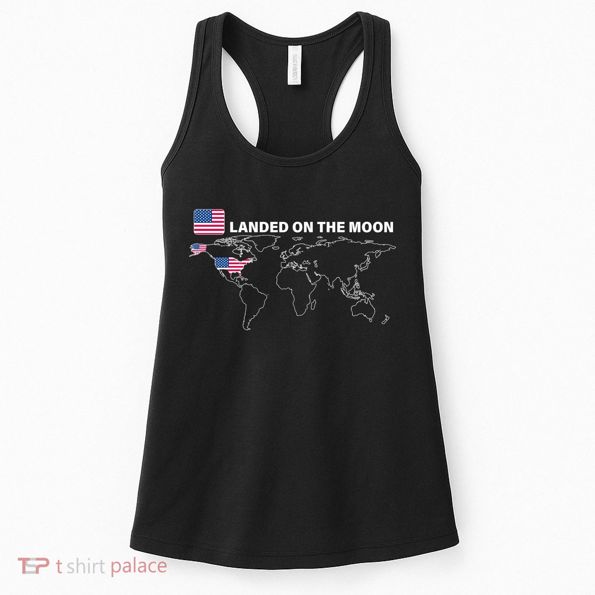 Landed On The Moon USA Map Women's Tank Top