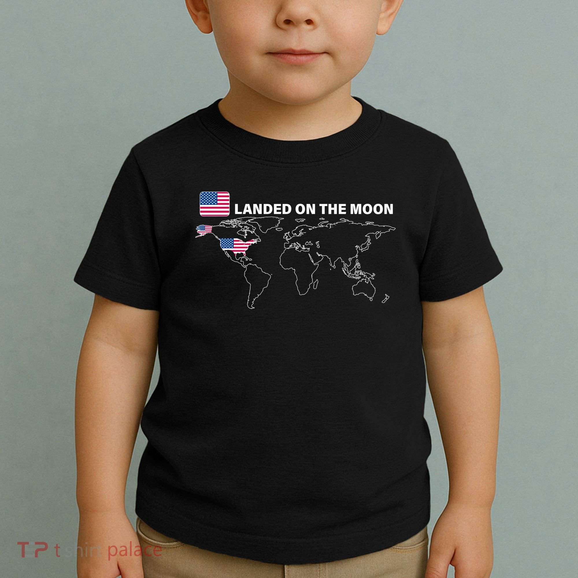 Landed On The Moon USA Map Toddler T-Shirt