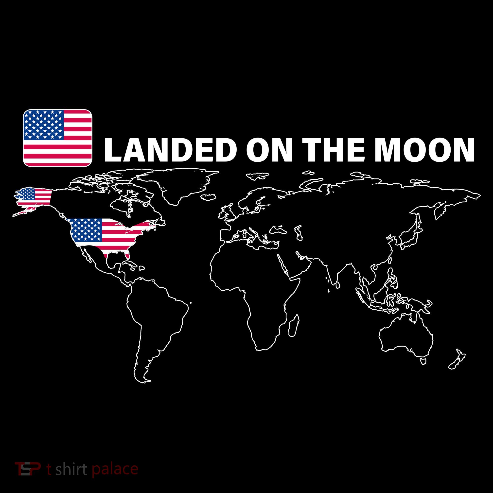 Landed On The Moon USA Map Visor