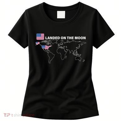 Landed On The Moon USA Map Women's T-Shirt
