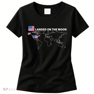 Landed On The Moon USA Map Women's T-Shirt