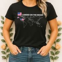 Landed On The Moon USA Map Women's T-Shirt thumb 2