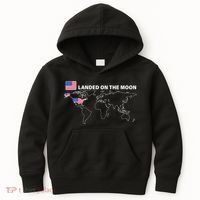 Landed On The Moon USA Map Kids Hoodie thumb 0