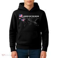Landed On The Moon USA Map Kids Hoodie thumb 4