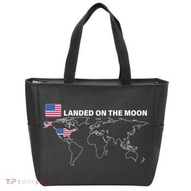 Landed On The Moon USA Map Tote Bag