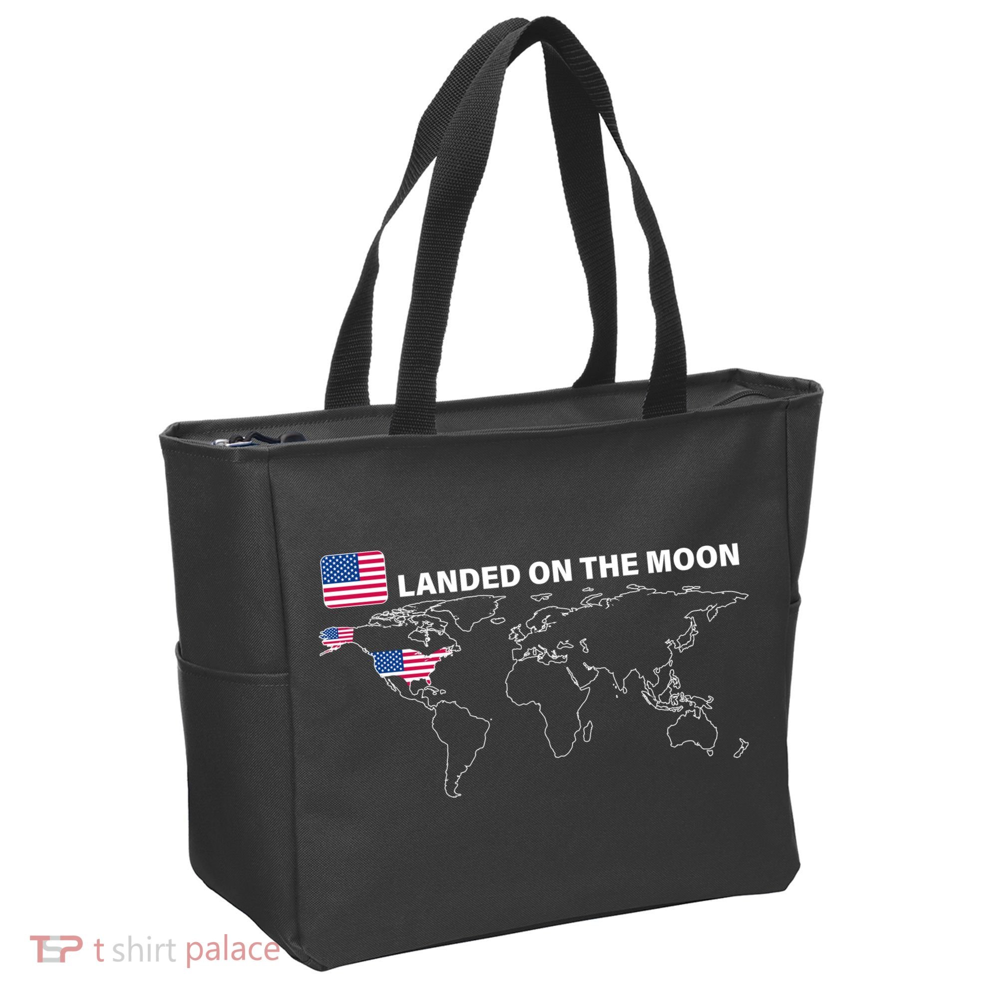 Landed On The Moon USA Map Tote Bag