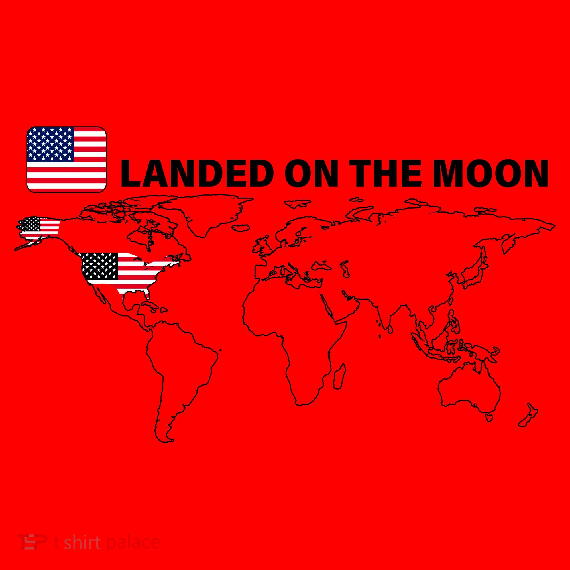 Landed On The Moon USA Map Santa Hat